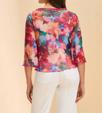 Fdj - Bell Sleeve Boat Neck Top