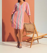 Fdj - Canary Stripe dress