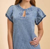 Fdj - Chambray shift dress