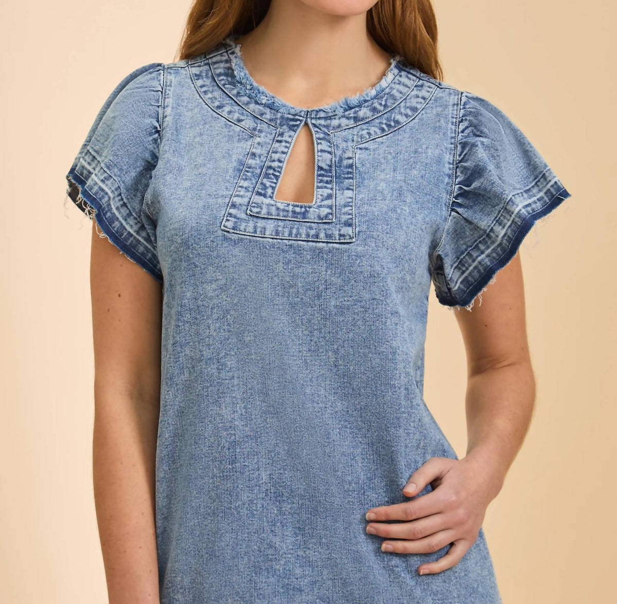 Fdj - Chambray shift dress