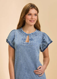 Fdj - Chambray shift dress