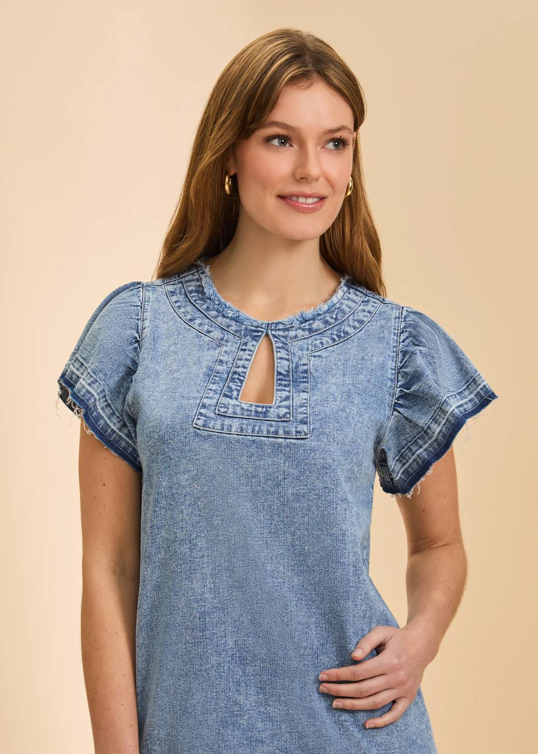 Fdj - Chambray shift dress