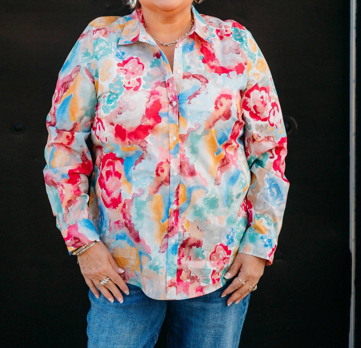 Fdj - Classic 1/5 Floral Top