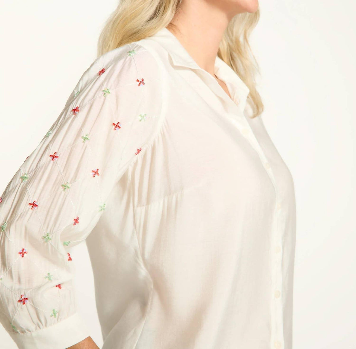 Fdj - Embellished Sleeve Blouse