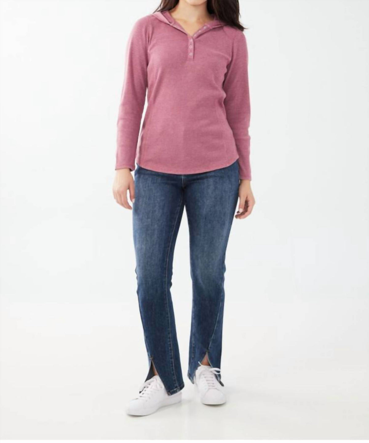 Fdj - Front Slit Straight Leg Jeans