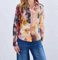 Fdj - Melanie Long-sleeve Split Neck Shirt