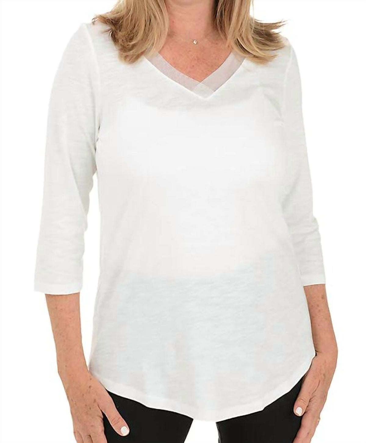Fdj - Mesh V-neck Top