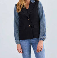 Fdj - Millicent Mixed Media Blazer