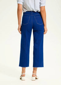Fdj - Olivia Wide Crop Denim Jeans - ankle - blue - clothing