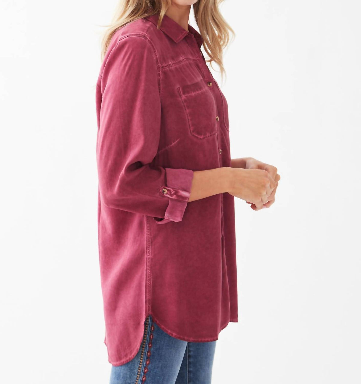 Fdj - Pigment Dyed Button Front Shirt