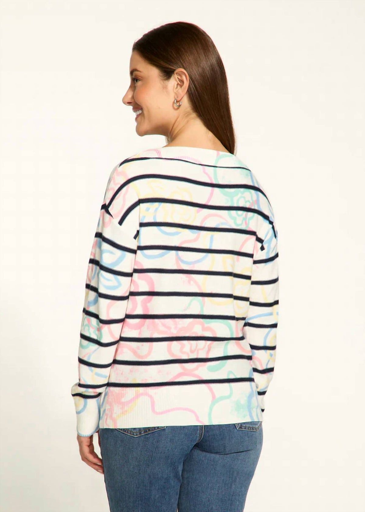 Fdj - Rosetta Print Boat-neck Printed Sweater
