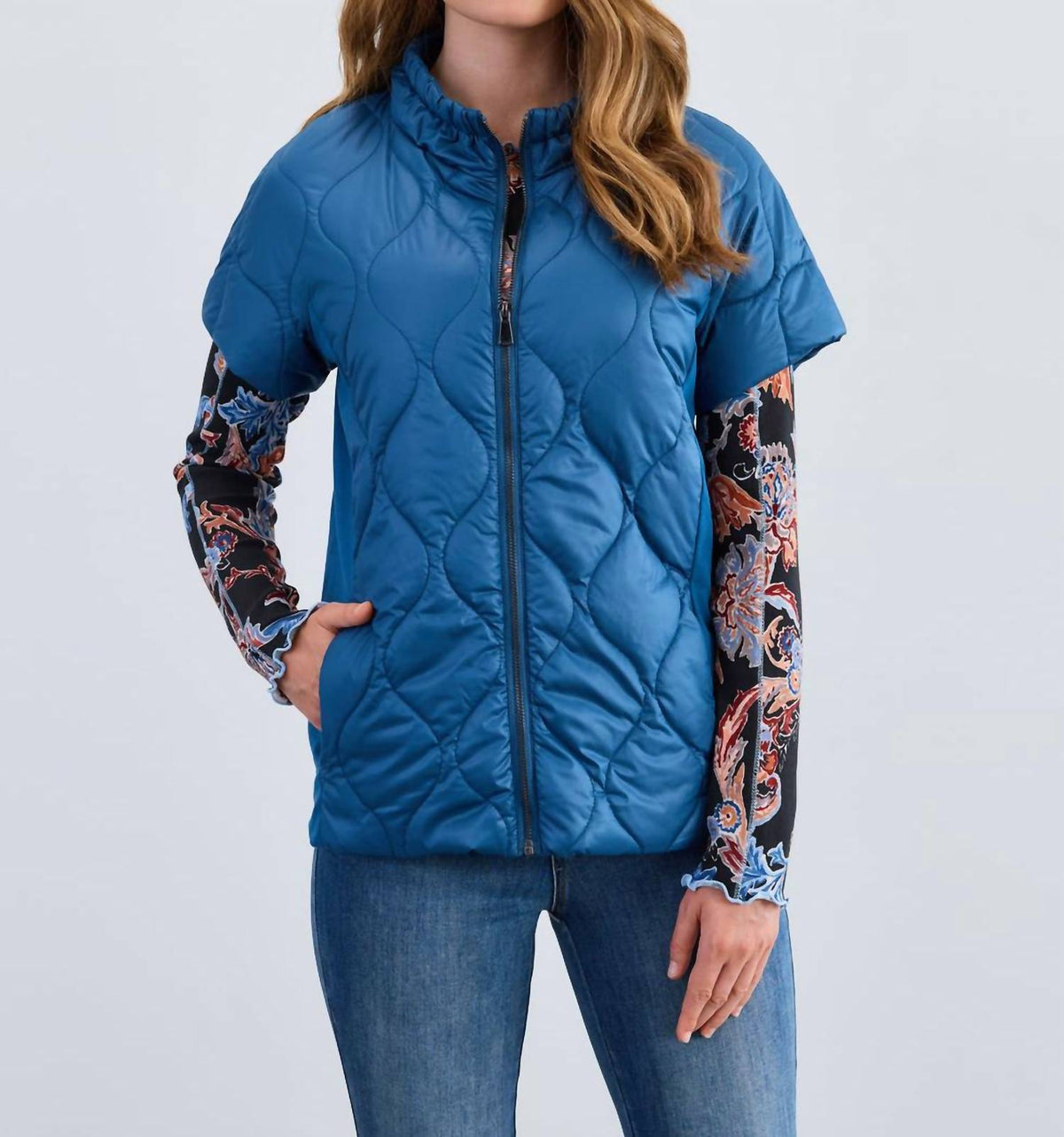 Fdj - Short-sleeve Mixed Media Jacket