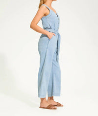 Fdj - Sleeveless Wide - leg Jumpsuit - blue - clothing - cotton