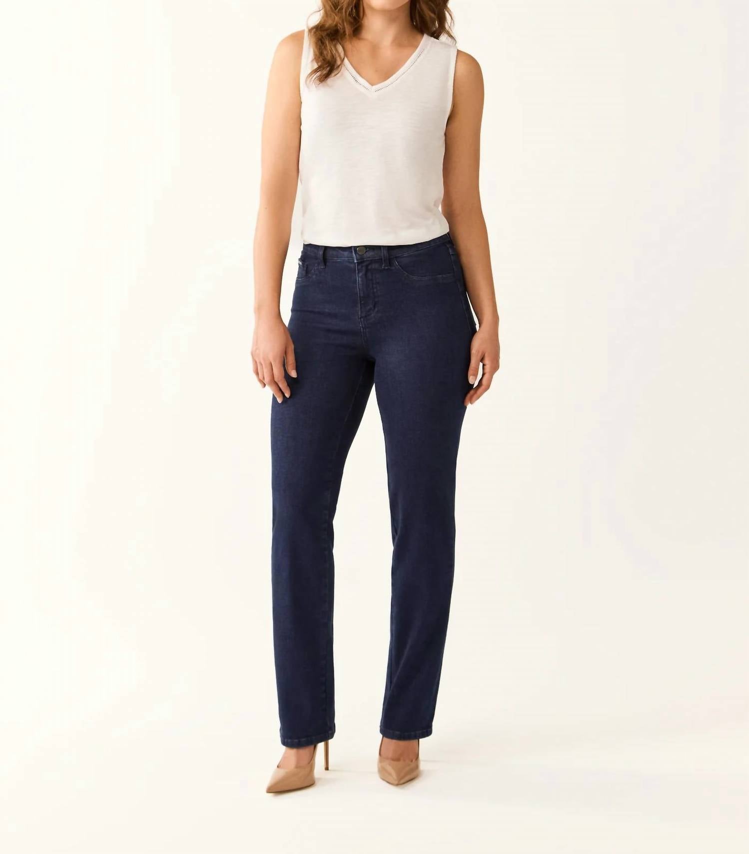 Fdj - Straight leg jean - blue - clothing - cotton