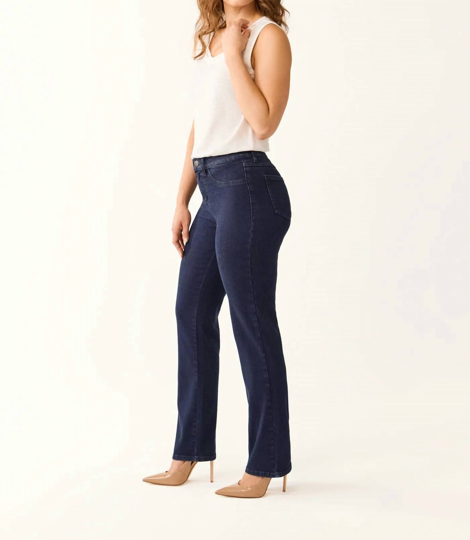 Fdj - Straight leg jean - blue - clothing - cotton