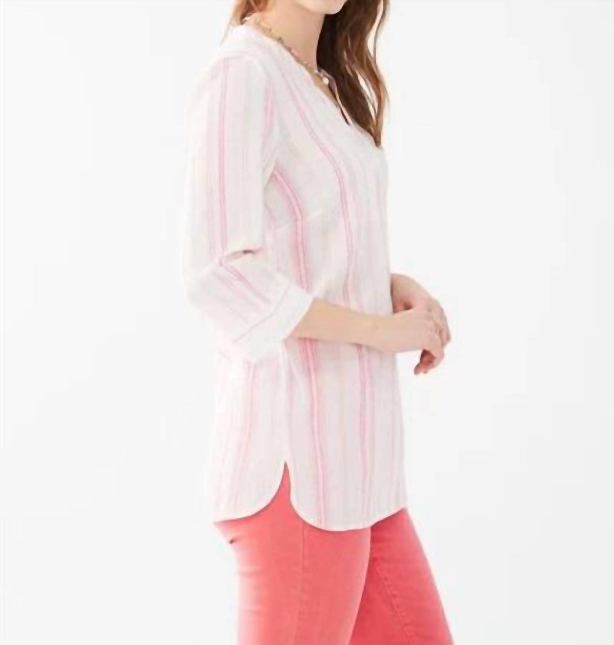 Fdj - Striped V-neck Tunic
