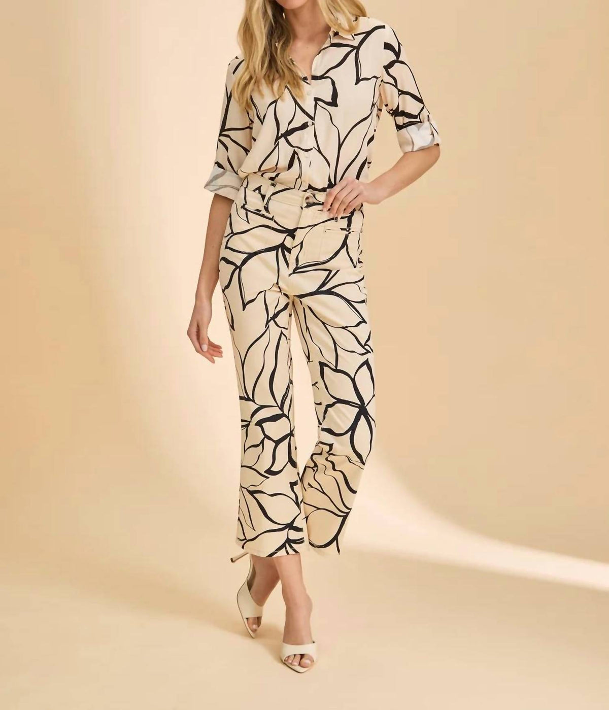 Fdj - Suzanne Printed Boot Crop Pants