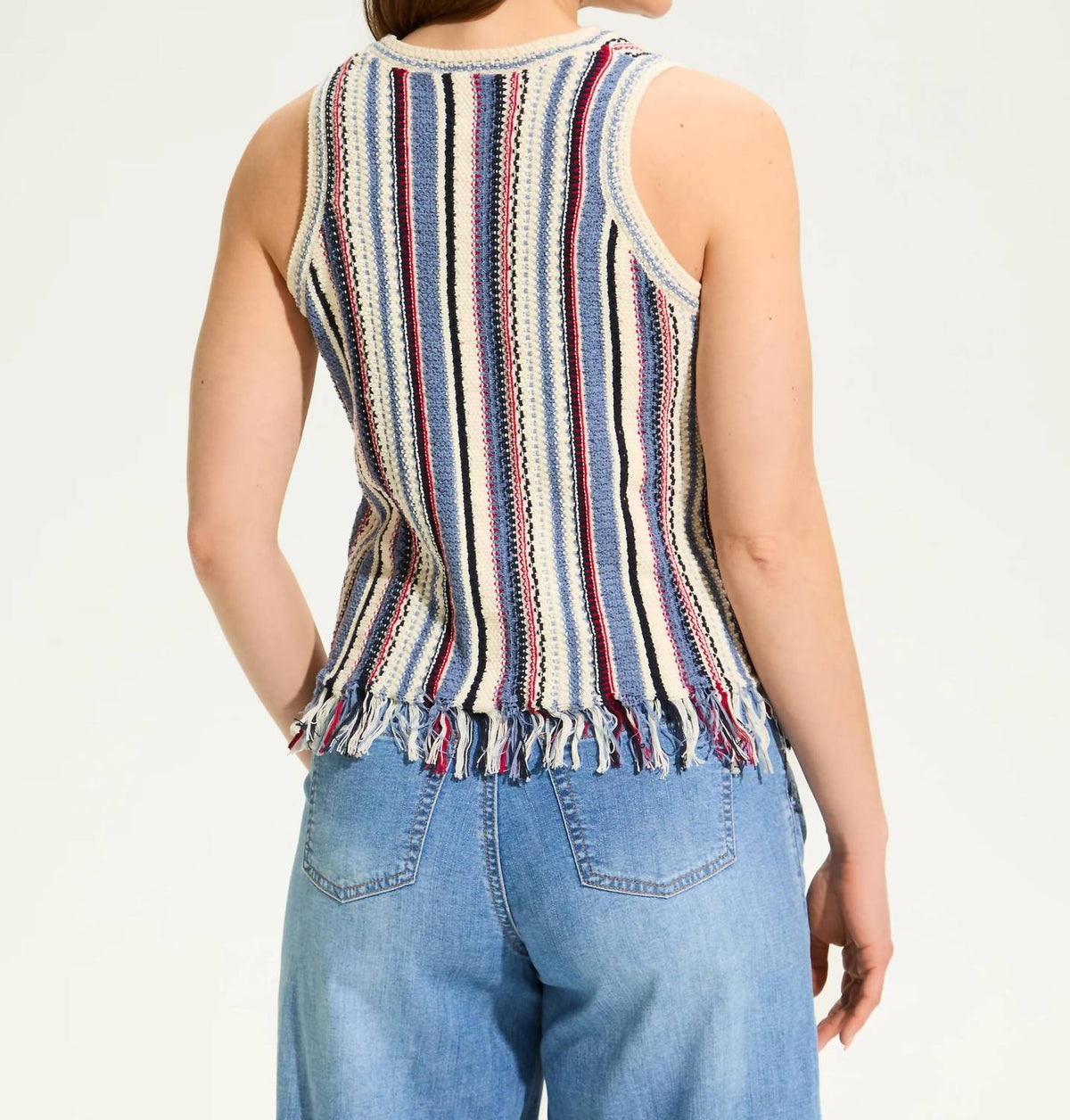 Fdj - Valeria Vertical Stripe Cami Sweater
