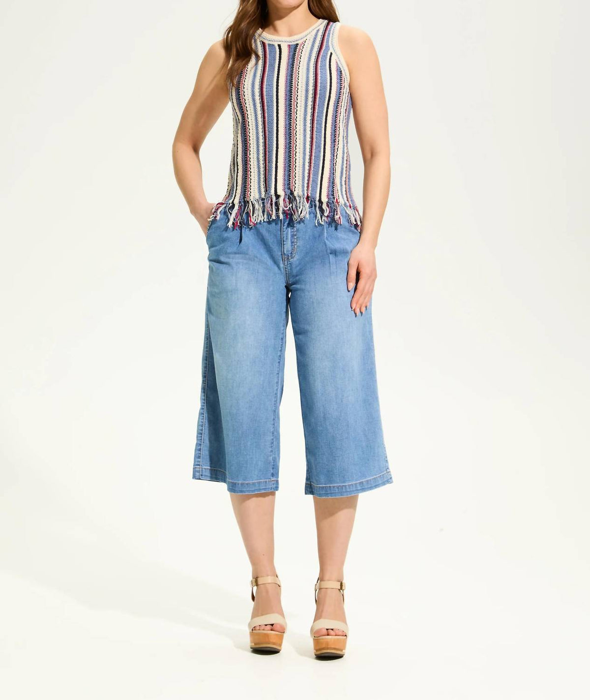Fdj - Valeria Vertical Stripe Cami Sweater