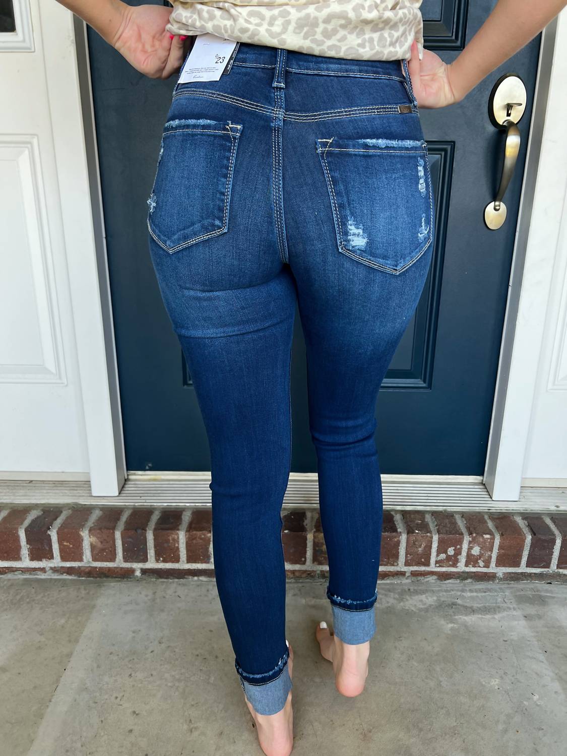 Kancan - Harper Button-up Cuffed Skinny Jeans