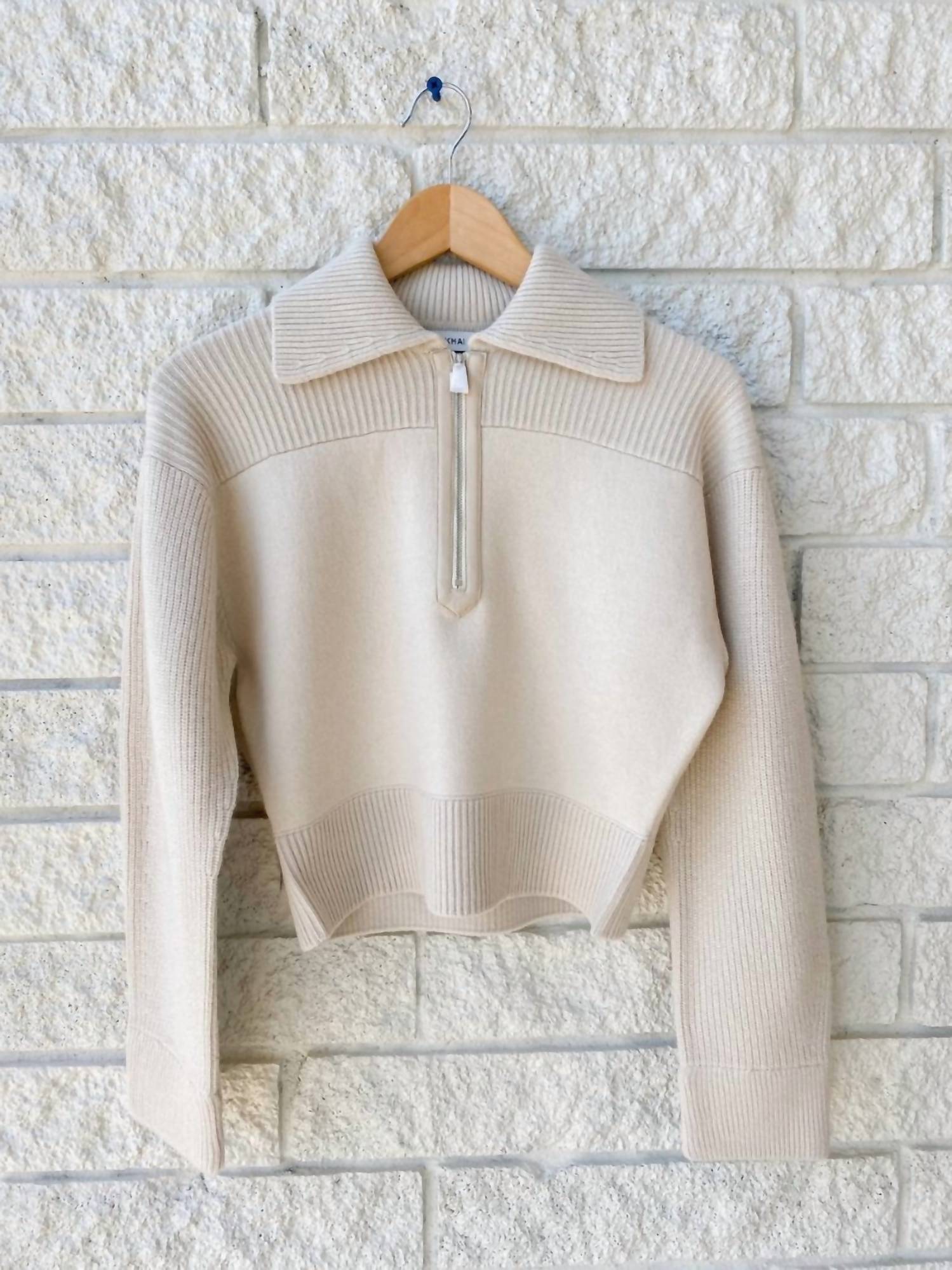 SIMKHAI Kellie Pullover Sweater in cream - women's sweater - alternate view
