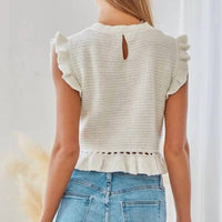 Andree By Unit - Women's Minnie Crochet Knit Cropped Top