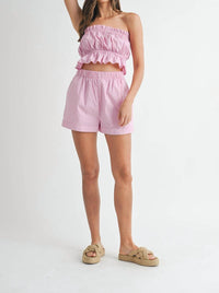 Mable - Fionnuala Stripe Tube Top & Short Set