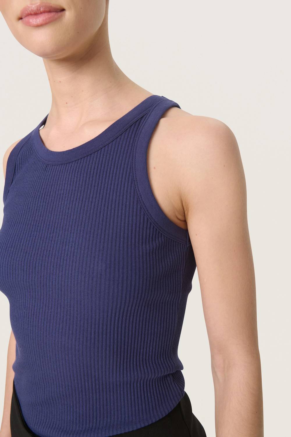 Soaked In Luxury - Simone Rib Jersey Slim Fit Tank Top