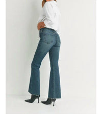 Just Black Denim - Flare Jeans With Raw Hem