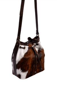 Johnny Was - Cow Italian Calf Hair Cinch Crossbody Bucket Bag