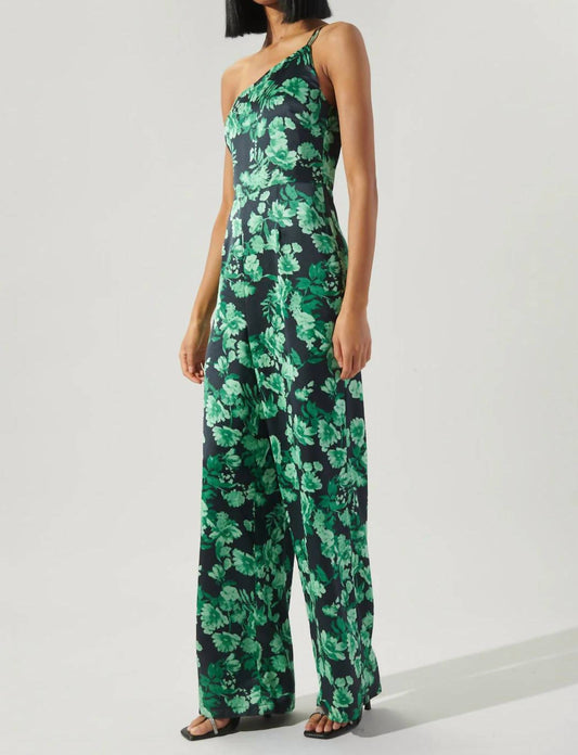 Sugarlips - Bonnita one shoulder le disko satin jumpsuit