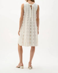 Joseph Ribkoff - Scalloped Sweater Knit A-line Dress