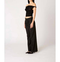 NIA Zephrya One-shoulder Neckline Top in black - women's shirt - alternate view