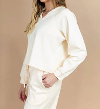 Listicle - Jena V-neck Sweater And Wide-leg Pants Set