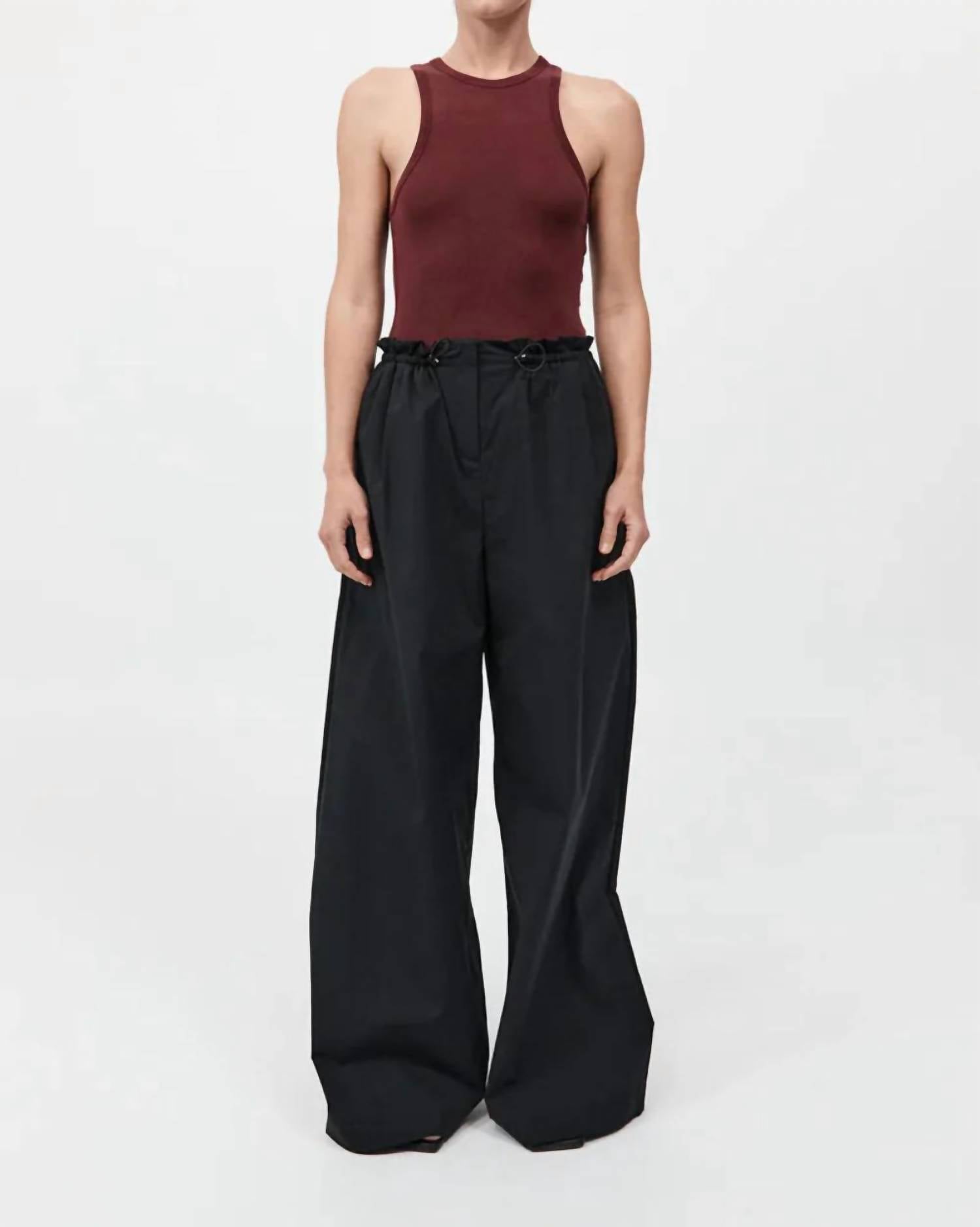 St. Agni - Paper Bag Waist Pants - Petite