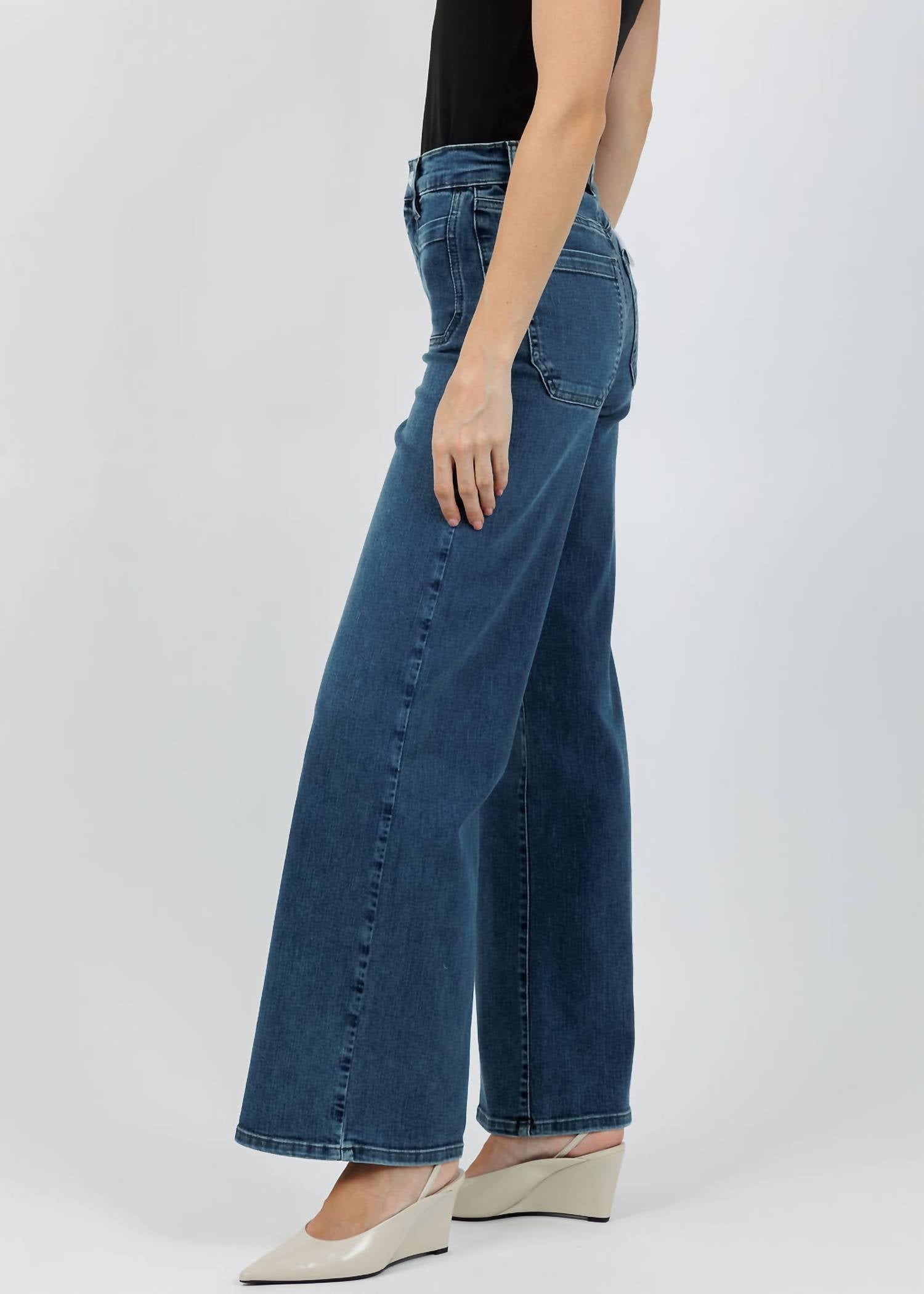 Frame - Le Slim Palazzo Modernist Pocket Jeans