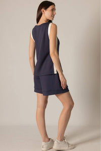 Before You Collection Miya Butter Modal Shorts in navy - women's shorts - alternate view