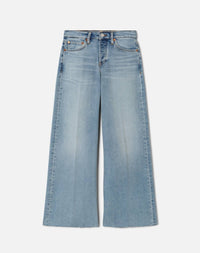 Re/Done - Mid Rise Wide Leg Crop Jeans