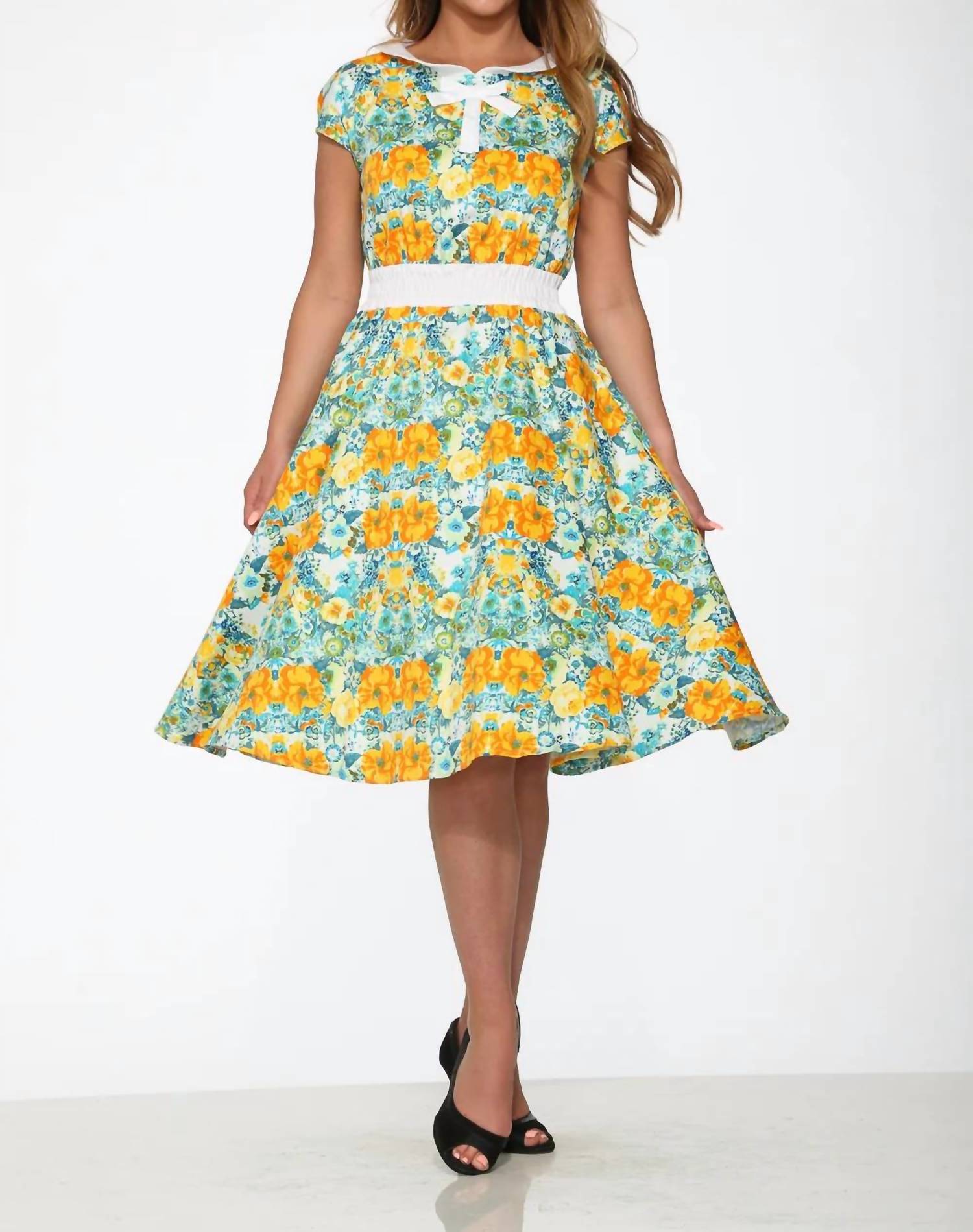Orchid Bloom - Floral Swing Dress