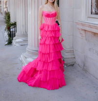 Sherri Hill Women's Prom Dress in bright pink - women's dress