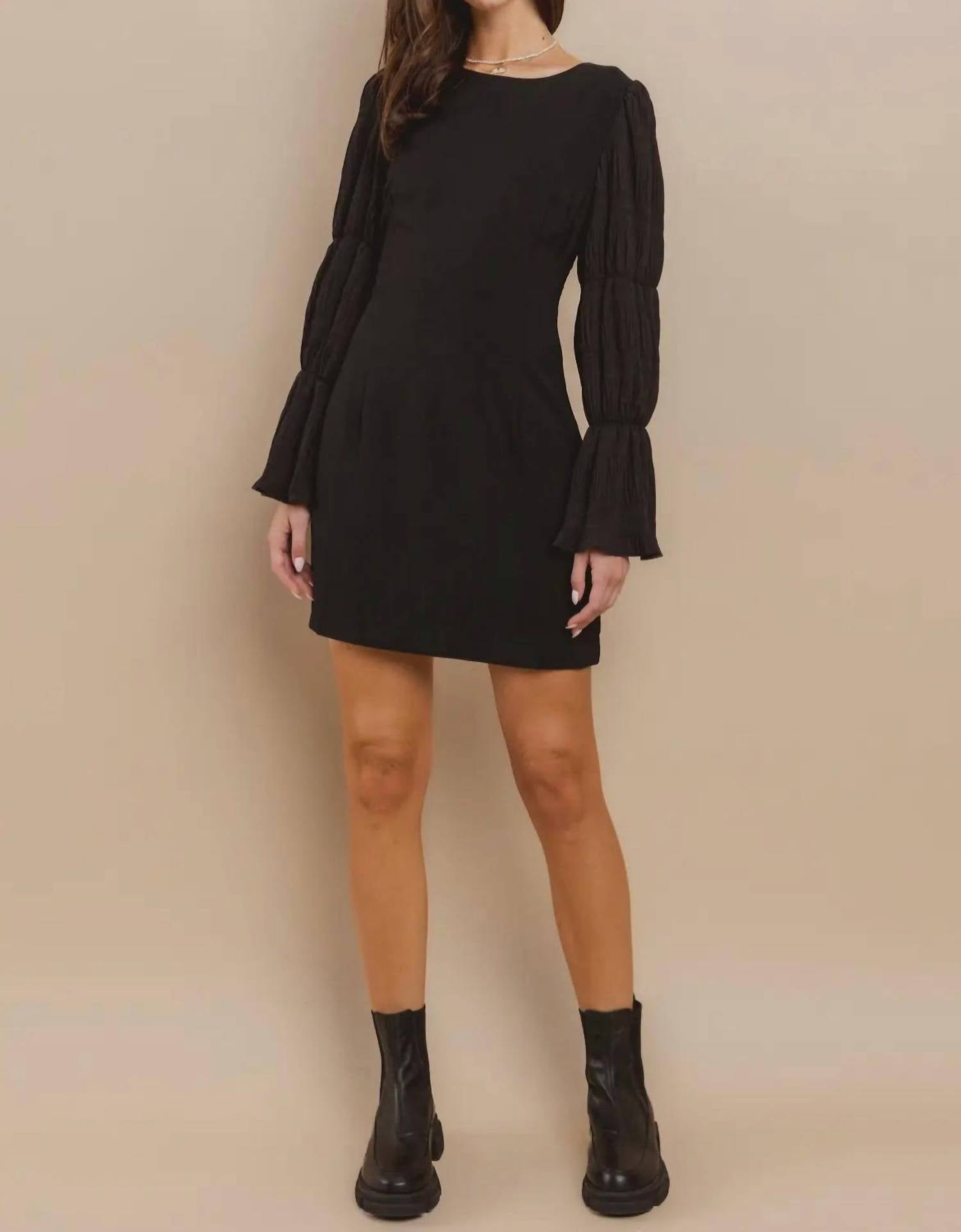 Ces Femme - Tiana Tiered Bell Sleeve Mini Dress