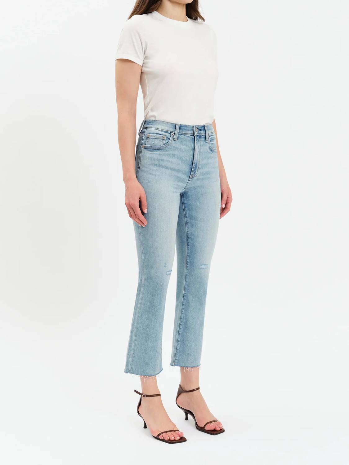 Daze - Shy Girl High Rise Crop Flare Jean