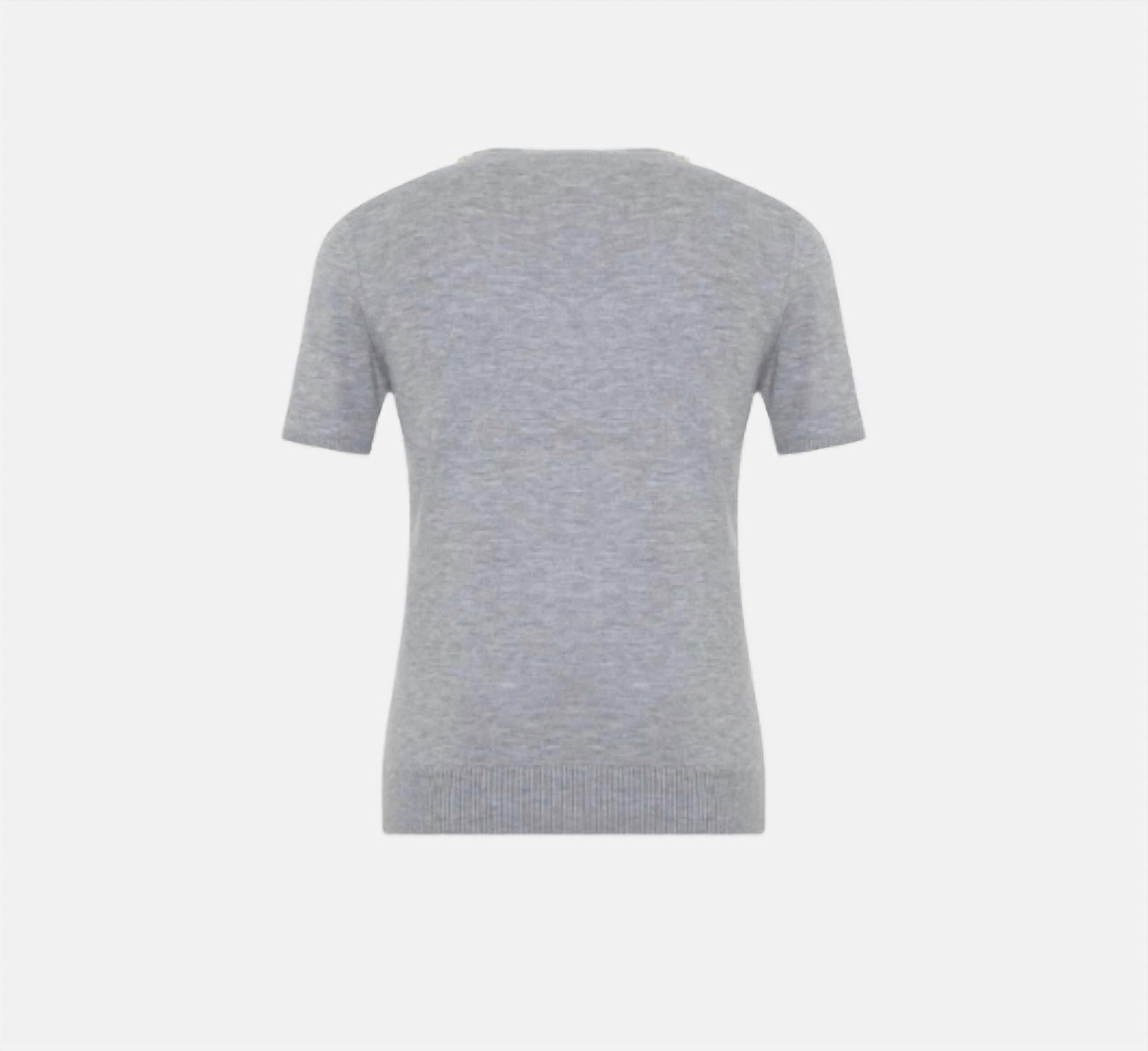 Theo The Label - Women's Jewel Neck Sweater Tee