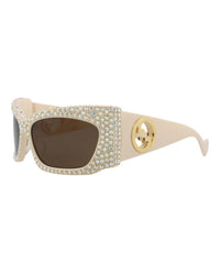 Gucci - Women's Shield-frame Recycled Acetate Sunglasses