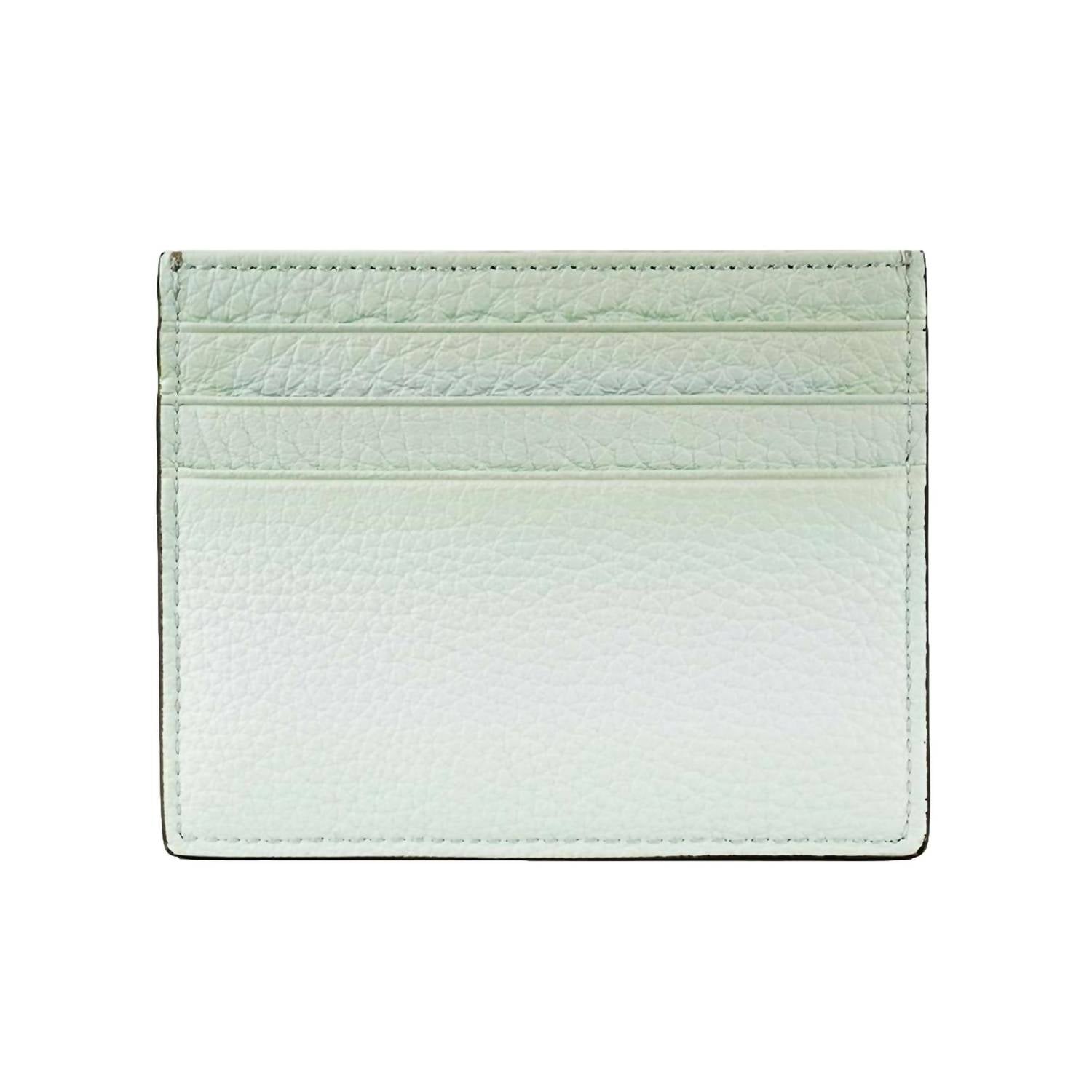 Fendi - Women's Ff Logo Pebbled Calf Leather Card Case Wallet