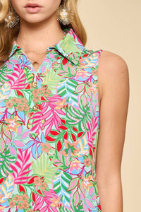 Dear Scarlett Coastal Dusk Collared Summer Dress in mint - women's dress - view 5