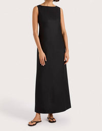 FAITHFULL THE BRAND Taylor Midi Dress in black - women's dress