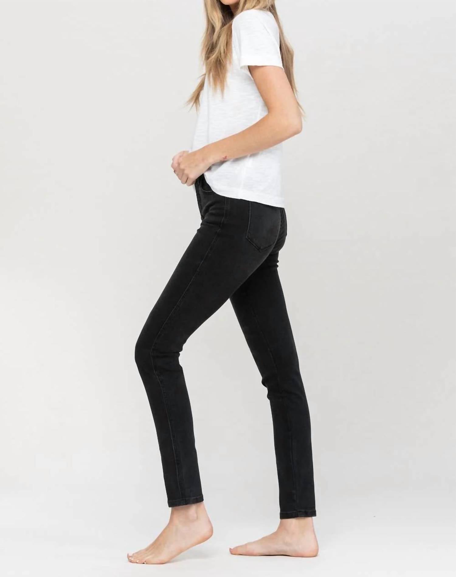 Vervet By Flying Monkey - Haylie High Rise Button Up Skinny Jeans