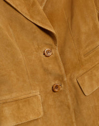 RE/DONE Women's Classic Suede Blazer in tobacco - women's jacket - view 4
