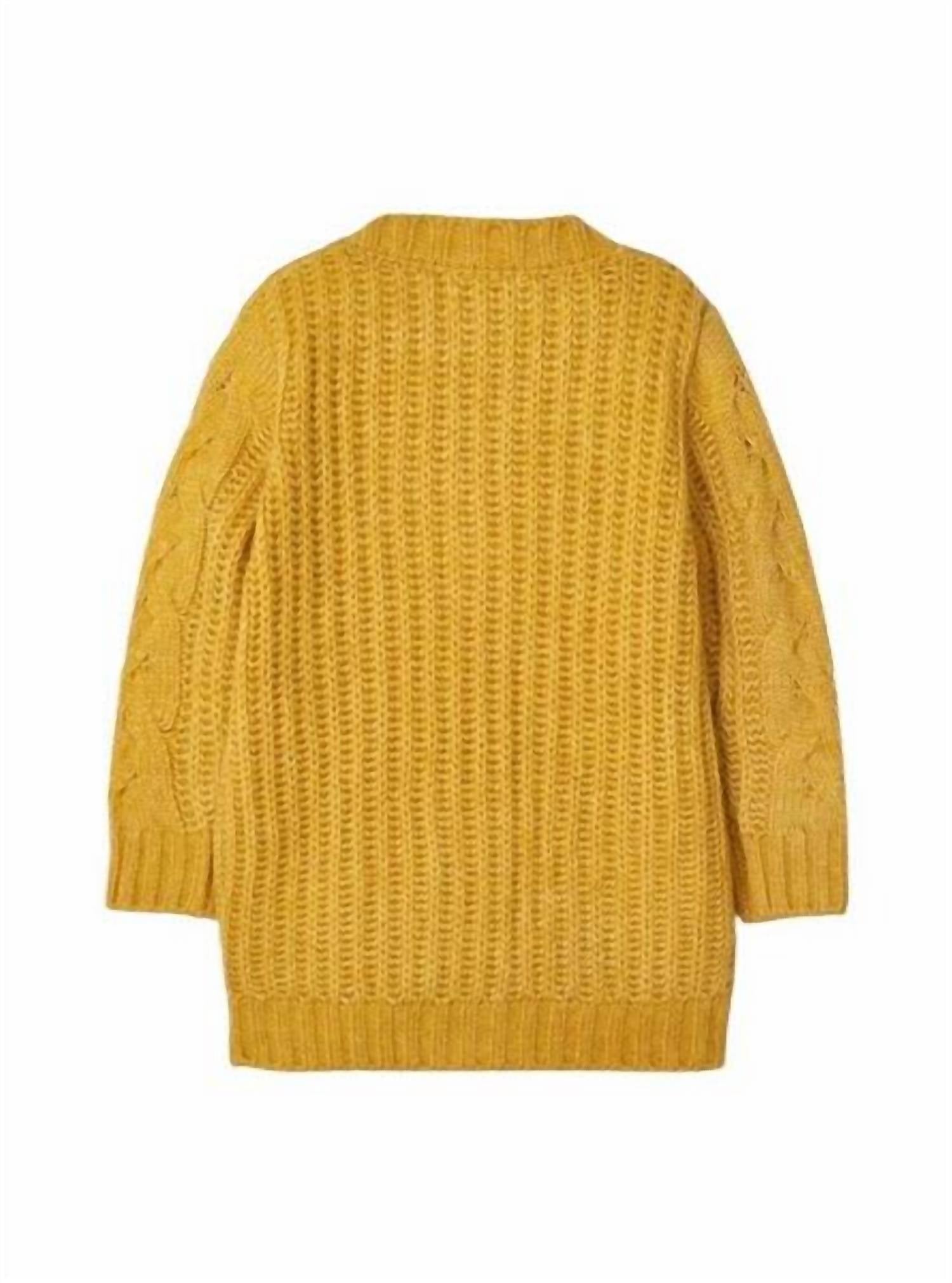 Mayoral - Honey Braided Knit Cardigan